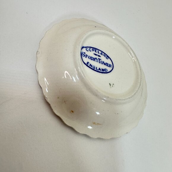 VTG Copeland Spode Tower Blue/White Butter Pat Mini Trinket Plate 3 -1/8"x 3/4" - Picture 6 of 7